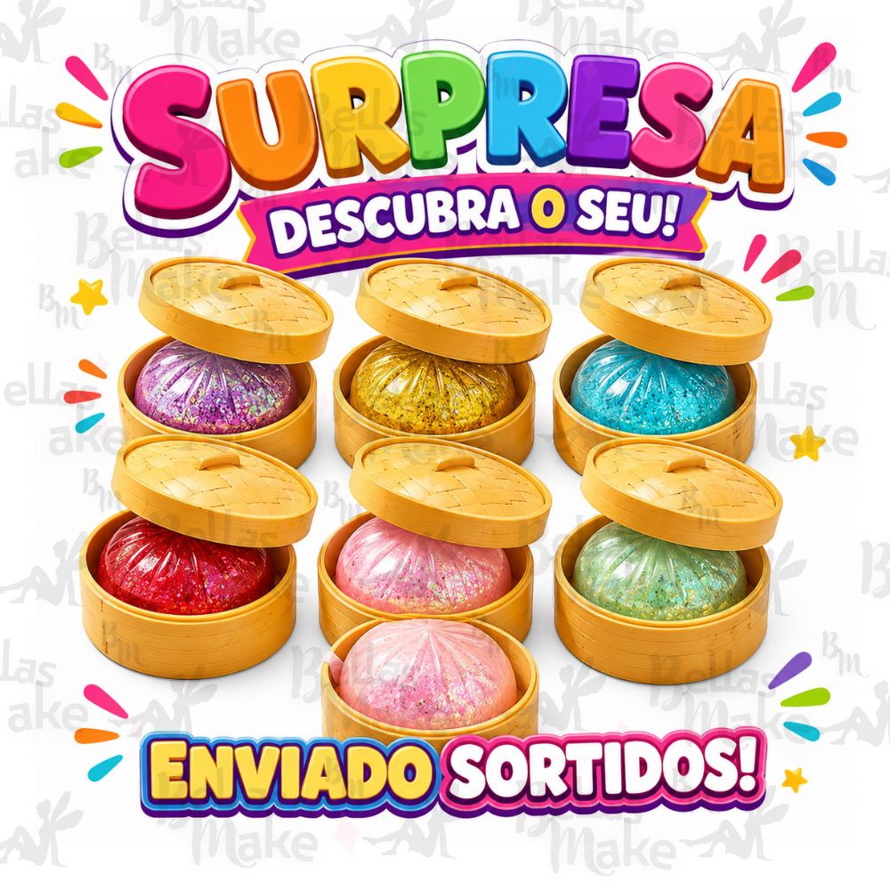 Kit com até 4 unidades Caixa Surpresa Dumpling Squishy Antiestresse Paozinho Chines — imagem 2 de 2