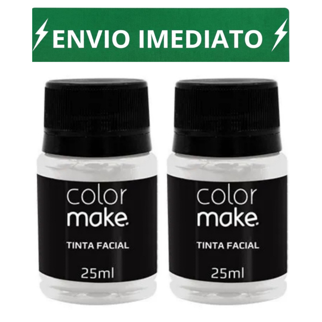 Kit Tinta Liquida Facial Colormake 35ml C/ 2 (branco) - ENVIO IMEDIATO