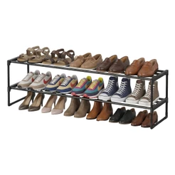 SONGMICS Estante de Sapatos Metálica, Organizador de 2 Andares para 12 Pares, para Hall de Entrada, Fácil Montagem