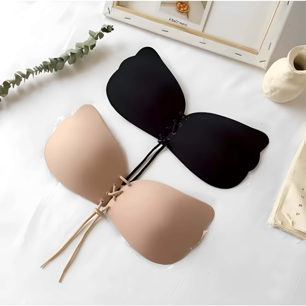Sutiã Silicone Adesivo Invisível Com Amarração Levanta Seio Push Up-Design delicado e prático