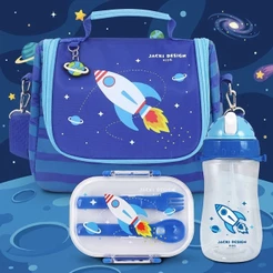 Kit Lancheira Térmica, Pote Marmita 400ml e Garrafa 460ml Infantil - Jacki Design