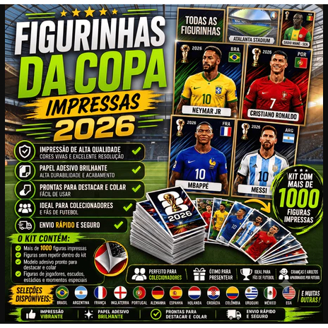 1040 Figurinhas Completar Álbum Copa Alta Resolução Atualizado