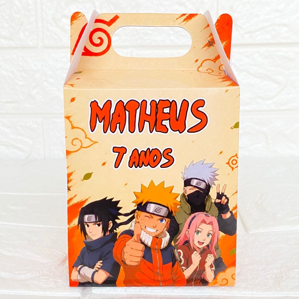 Caixa Maleta / Maletinha Naruto Personalizada | Lembrancinha Festa Aniversário  Infantil