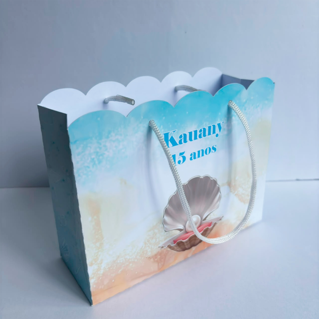 10 Sacolinhas Personalizada Fundo do Mar Infantil | Sacola Surpresa para Lembrancinha|Qualquer Tema