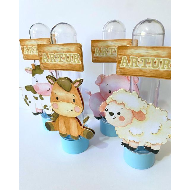 APLIQUE DE TUBETE FAZENDINHA LEMBRANCINHA PERSONALIZADOS APLIQUES TUBETE ANIVERSARIO