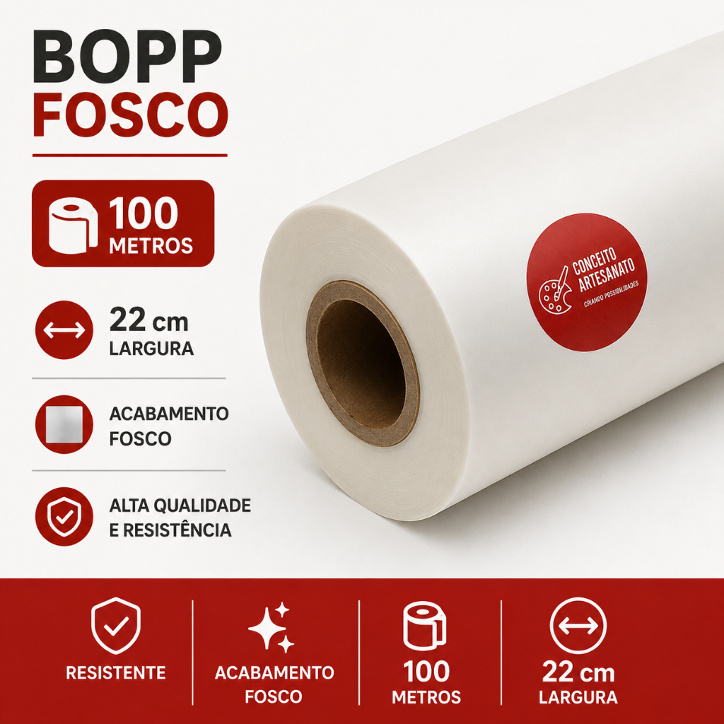 Bopp Fosco - Bobina de 22 cm X 100 Metros - TOP!