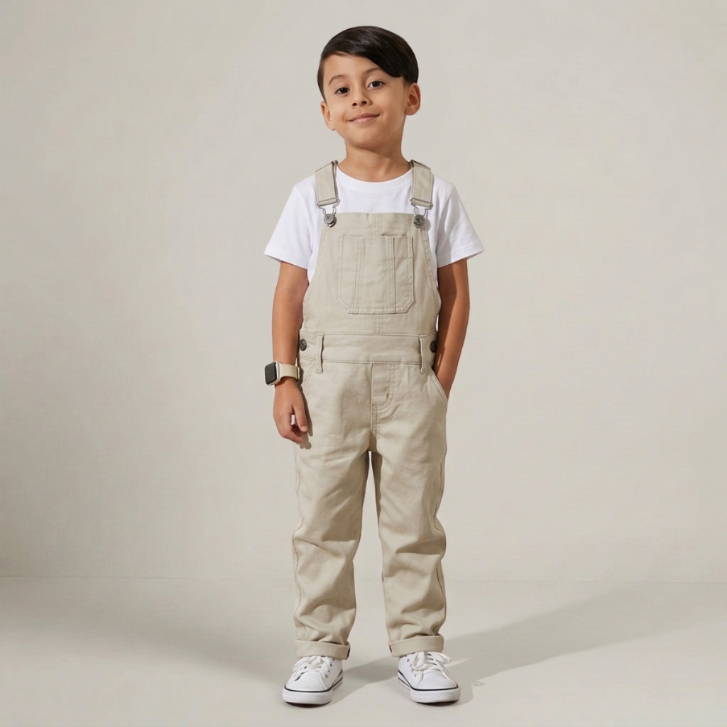 Jardineira Jeans Infantil Menino Macacão Masculino Jardineira Calça 2 a 8 Anos Azul Claro Escuro Confortável