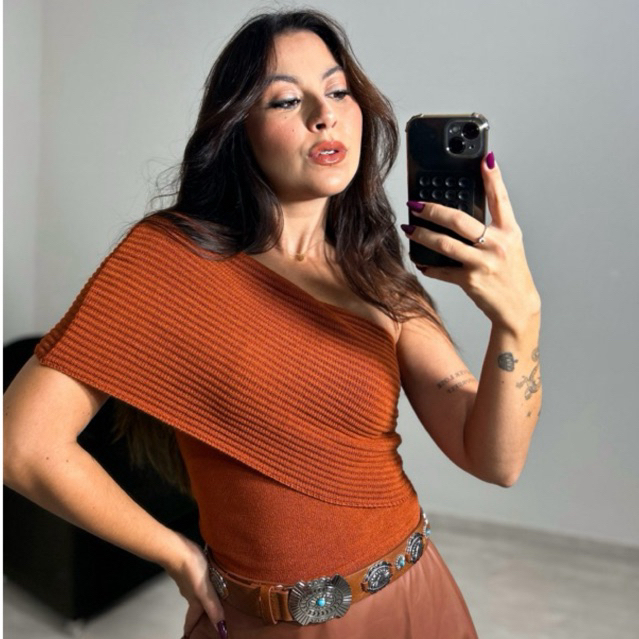 Cropped pala transversal tricô verão nula manga - *várias cores