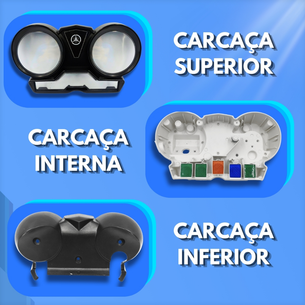 Carcaça Painel Superior Inferior Interna Branca do Painel Factor 125 2009 2010 2011 2012 2013 2014 — imagem 2 de 2