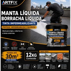 Manta Líquida Emborrachada 12 Kg P/ Áreas Internas e Externas -Acetinado - Pronta Entrega