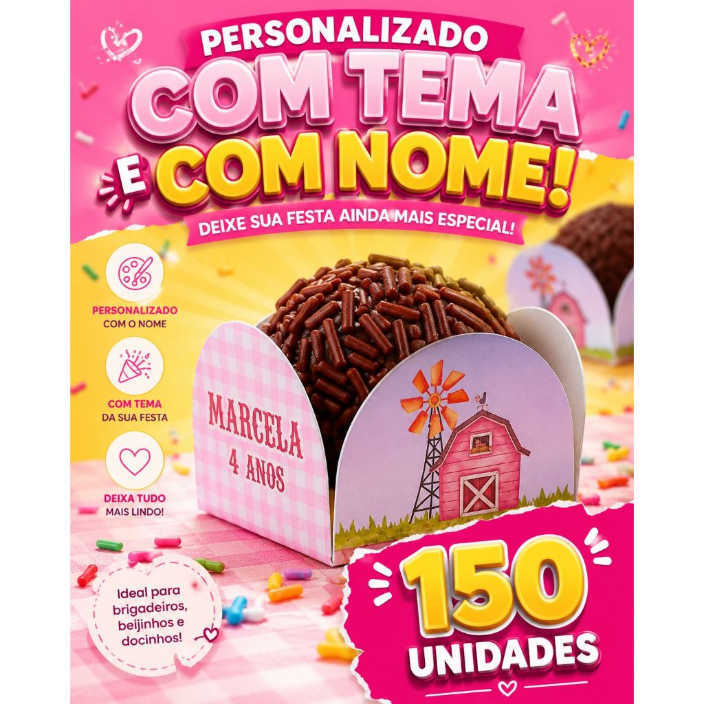 Forminha de docinhos festa aniversário personalizados / lembrancinha / escolha o tema ou envie no chat