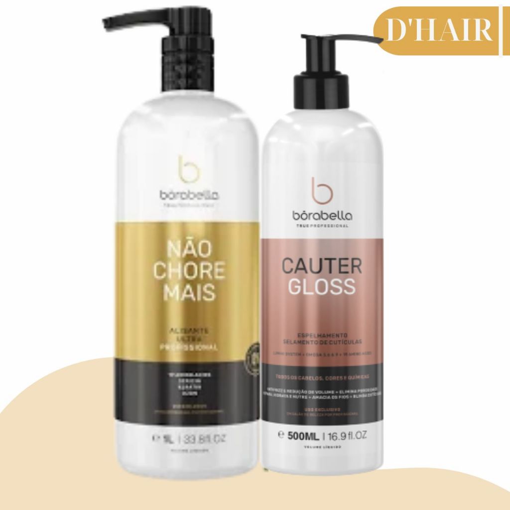 Borabella Não Chore Mais Passo2 1L + Cautergloss 500ml
