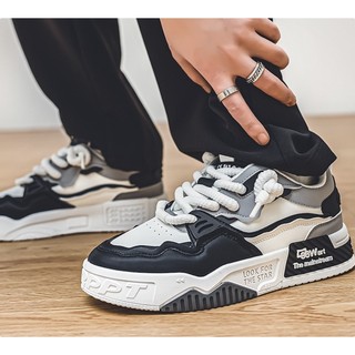Sapato Skate Masculino Casual Confortáveis Branco Preto