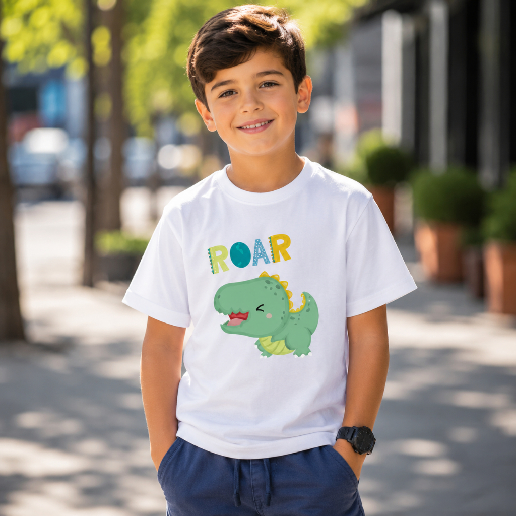 Camiseta Infantil Menino Dinossauro baby Dino Rex Sauro