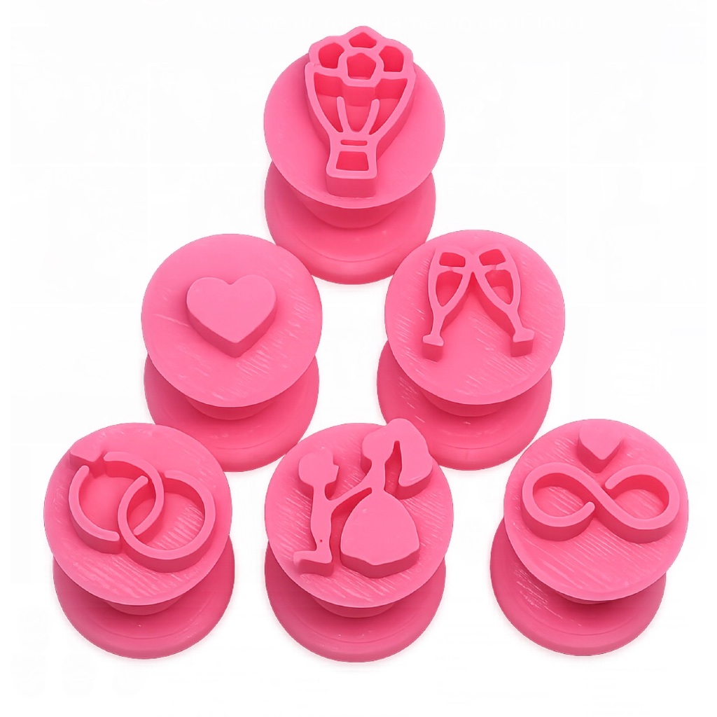 Kit Carimbos CASAMENTO para Brigadeiros. ALIANÇAS TAÇA BUQUÊ CORAÇÃO NOIVOS