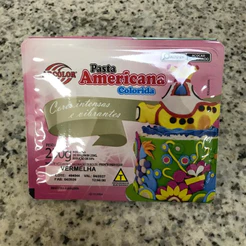 Pasta Americana Vermelha - 250g - 1 unidade - Arcolor - Rizzo