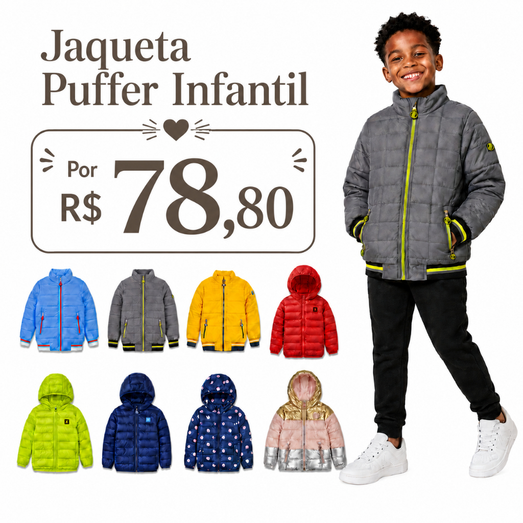 Jaqueta Puffer Infantil
