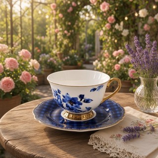 Conjunto de Xícaras de Porcelana La Francesa Luxo - Elegância para Mesa Posta