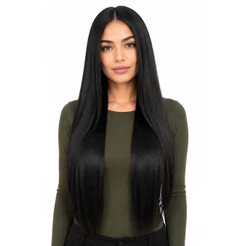 Peruca Lace Lisa S/ Franja Preta - Bio Orgânica