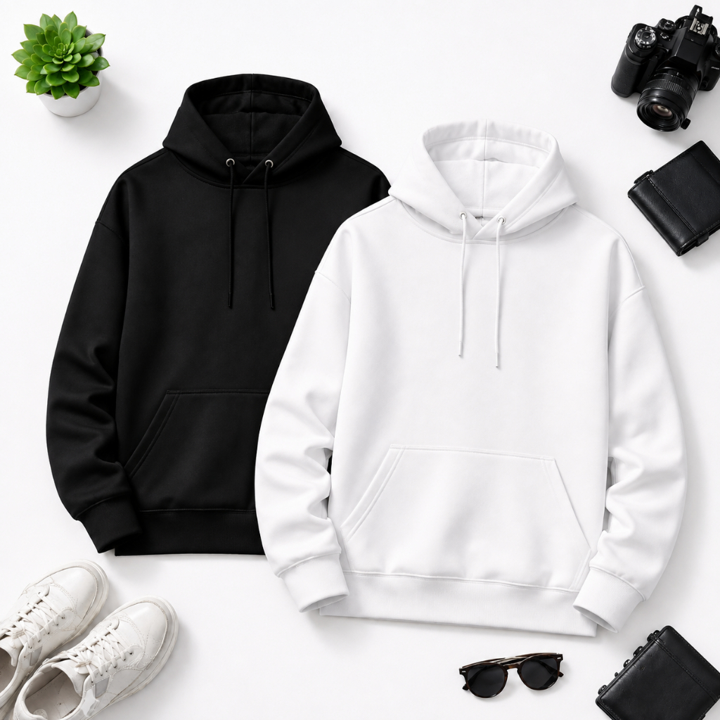 Kit Com 2 Moletons Canguru Blusa De Frio Flanelado Quentinho Confortável Casaco Unissex Premium
