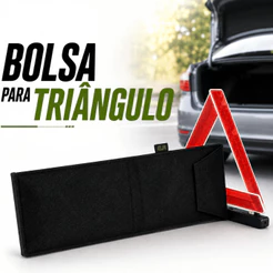 Capa Bolsa Para Triângulo Com Velcro Bolso Frontal Protetor Carpete Organizador Para Carro Universal