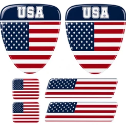 Kit Emblema 3D Escudo Placa Coluna Estados Unidas Resinado 3022