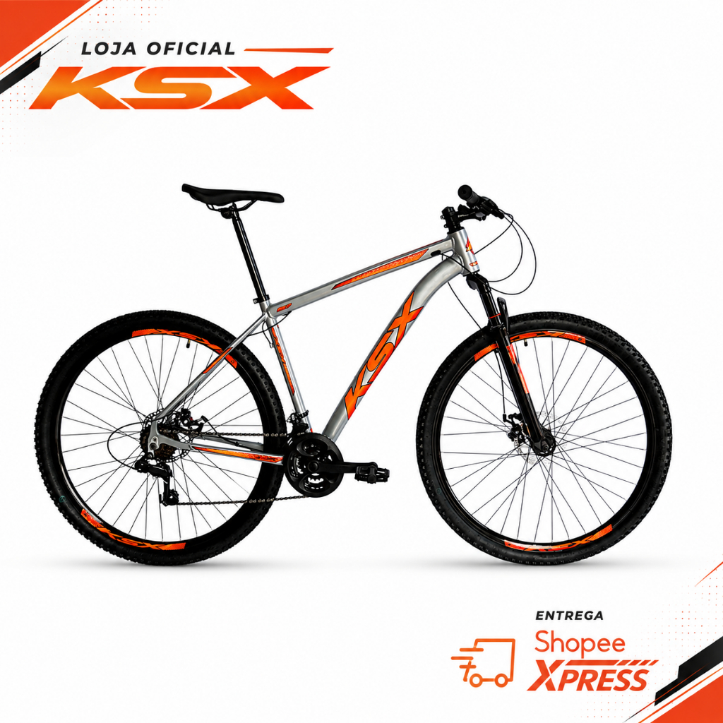 BICICLETA BIKE ARO 29 MTB ALUMÍNIO KSX SD7 21V MARCHAS INDEX CABEAMENTO INTERNO UCL UNISSEX