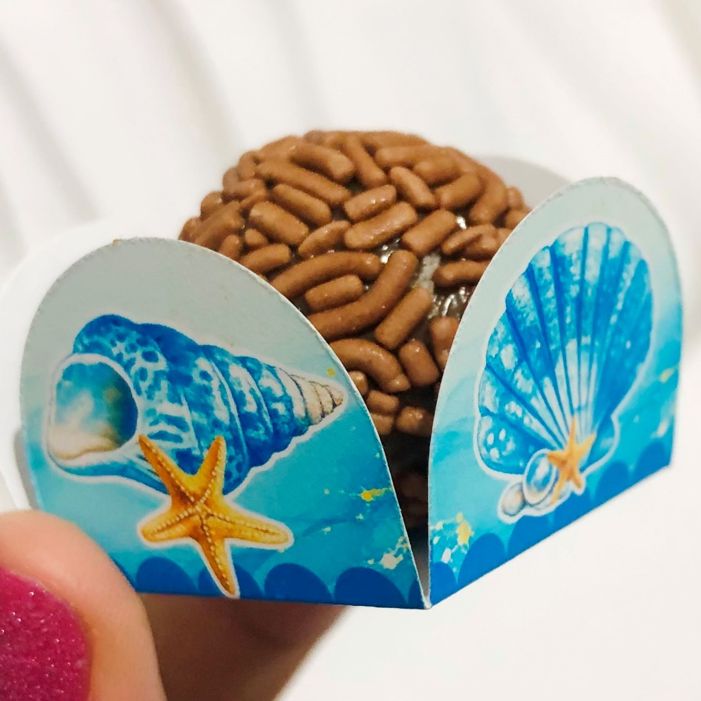 Forminha para Doces Oceano fundo do mar | Porta Brigadeiro e Beijinho | Personalizado Festa Infantil