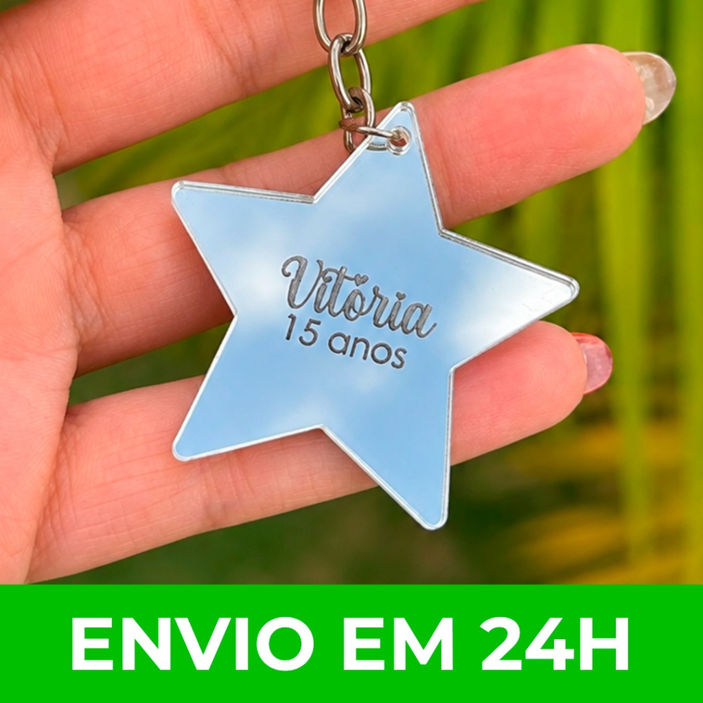 Kit Chaveiro Personalizado Acrílico - Mimo Lembrancinha Festa Brinde Evento Casamento Aniversário - Personalizável