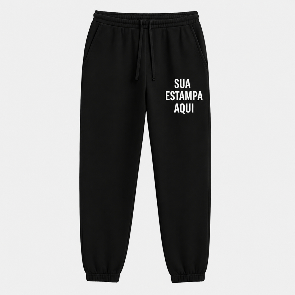 Calça Moletom Estampa Personalizada Premium Flanelada
