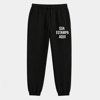 Calça Moletom Estampa Personalizada Premium Flanelada