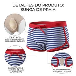 Z&D Lingerie Sungas Masculinas Cuecas Boxers Listras Apertadas U Convexo Respirável Confortável Com Bojo UDL116
