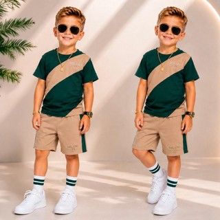 Conjunto Infantil Menino Lançamento - Camisa e Bermuda Veste (4 anos aos 14 anos)