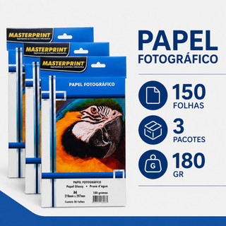 Papel Fotográfico MasterPrint Original180g A4 Glossy Brilhante à Prova D'água 50/100/150 …