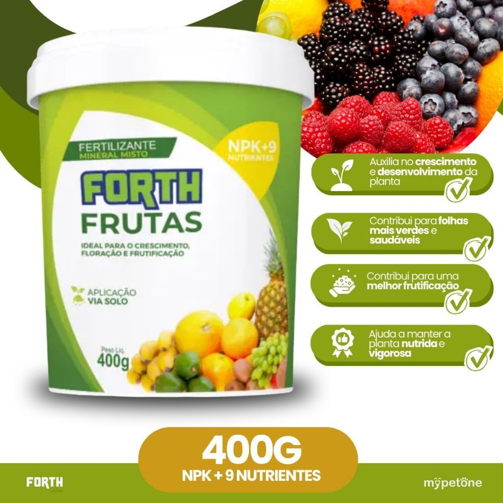 Adubo Fertilizante Forth Frutas 400g - Floração Frutificação