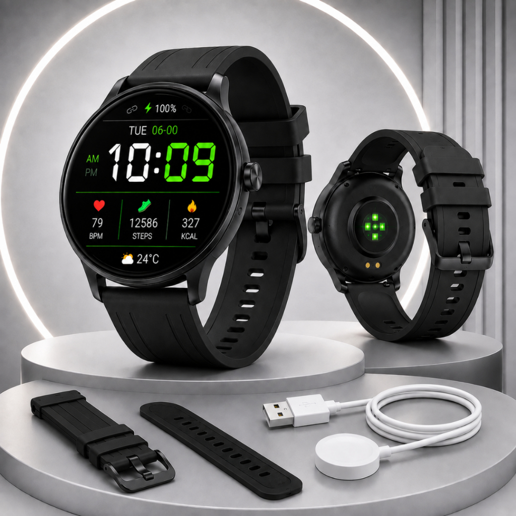 Relogio Smartwatch Inteligente Ultra Bluetooth GPS Android iOS Esportivo Preto Prova D'Água AQUATTRO