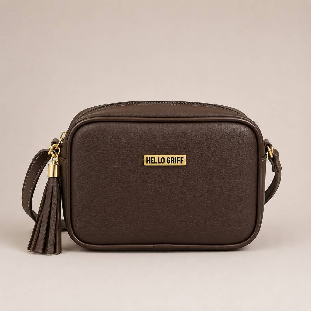 Bolsa Feminina Média Transversal Fecho de Zipér Alça Ajustável Couro Sintético Moda Feminina
