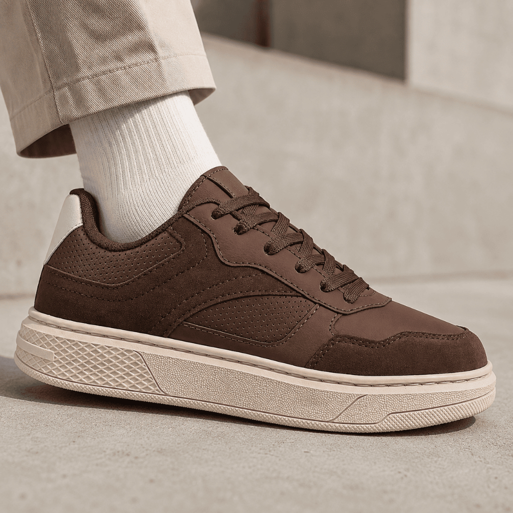 Tenis Masculino Casual E2204 Couro Sintético Sapatenis Costura Reforçada Trabalho Passeio Confortável