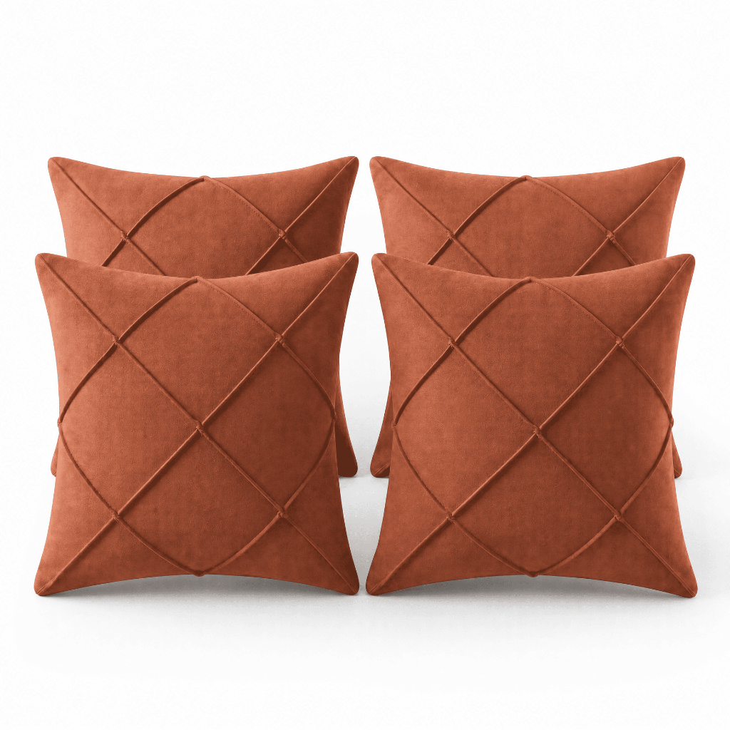 Kit de Capas para Almofada em Suede 40x40 cm Extra Grande com Zíper - Decorativo Premium