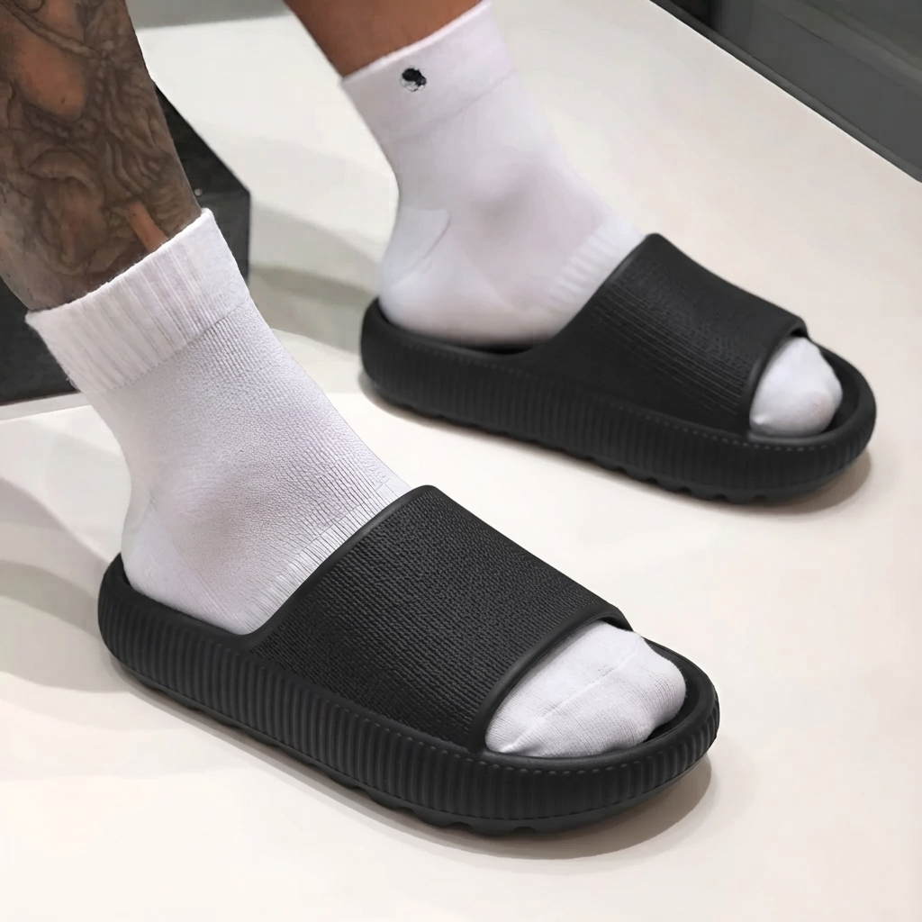 Chinelo nuvem macios sapatos de plataforma antiderrapante confortável