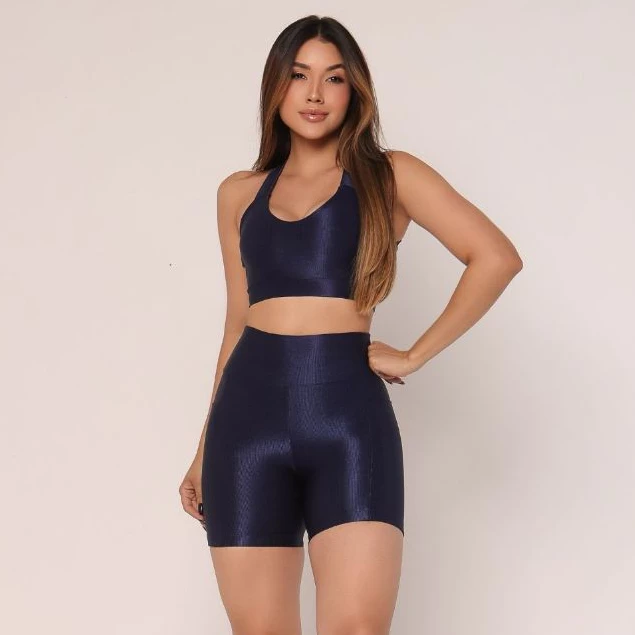 Conjunto Fitness Feminino | Short com Bolso Profundo + Top Para Academia Treino Corrida — imagem 1