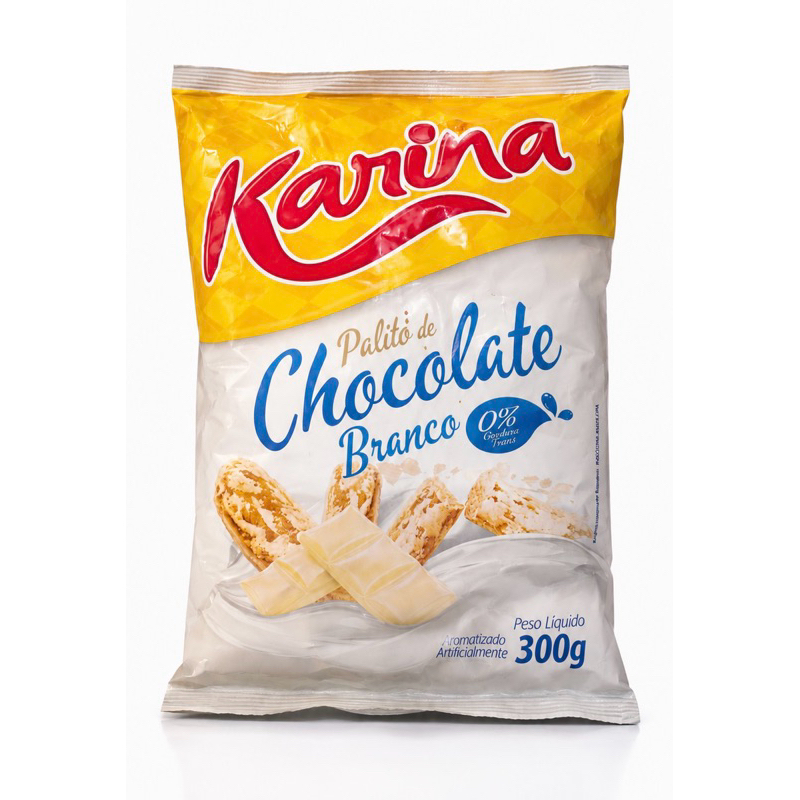 Biscoitos Karina Palito de Chocolate Branco 300g
