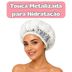 Touca Térmica Metalizada Isopor Hidratação Profunda Cabelo Tratamento Capilar Profissional Reutilizável