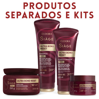 Siàge Ultra Bond Reset Eudora - Escolher - Shampoo, Condicionador, Máscara Capilar e Proteína