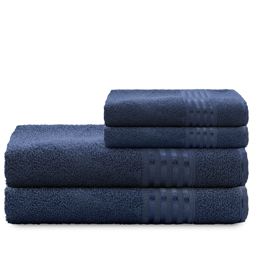 Jogo Toalha de Banho 4 Peças 100% Algodão Grossa Felpuda Super Macia Excelente Absorção Decor Camesa