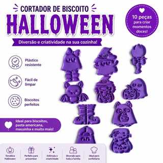 Halloween, Cortador de Biscoito, Cortador Halloween, Confeitaria, Biscoitos, Doces, Festa Halloween Cozinha Criativa