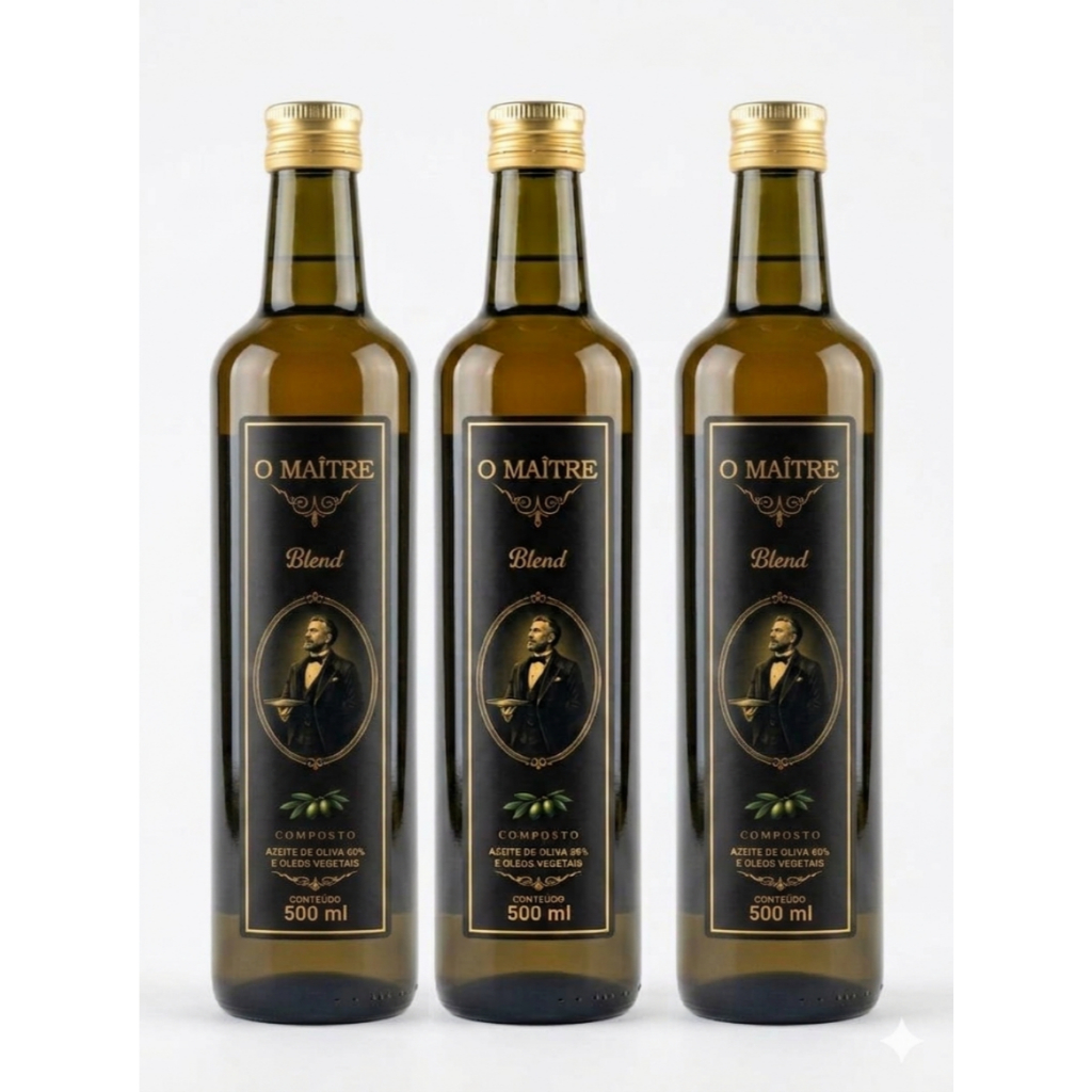 Kit 3 Blend Azeite De Oliva 60% e Óleos Vegetais 40% O Maitre 500ml