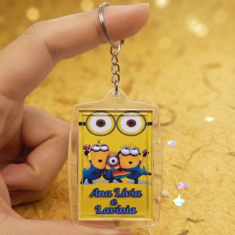 Chaveirinho Acrílico Personalizado Minions, Lembrancinha, Mesversário ,Aniversário