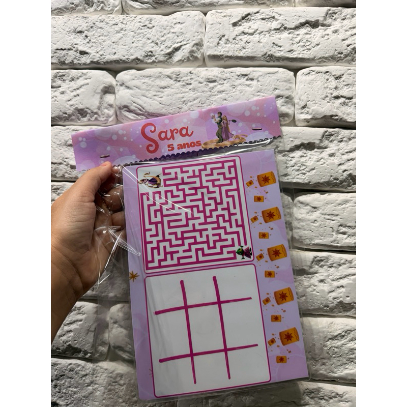 Kit Lembrancinha de Aniversário Infantil – Jogo de Atividade Personalizado + Canetinha | Kit com 10