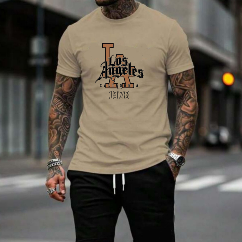 Conjunto Kit Masculino Camiseta Algodão e Bermuda Com Bolso Estiloso Confortável Algodão 30.1Camisa CB005